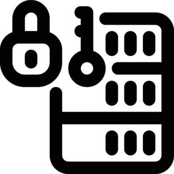 Encryption, Security, Secure Outline Icon vector