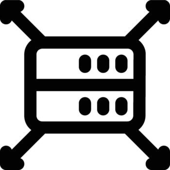 Deployment, Database, Launching Outline Icon vector