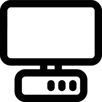 Computer, Database, Server Outline Icon vector