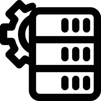 DBMS, Database Management Outline Icon vector