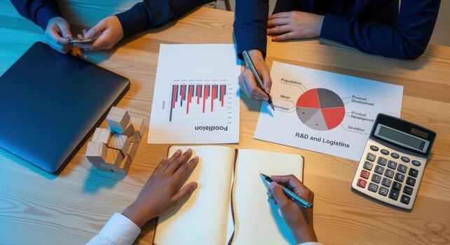 Collaborative Business Meeting Analyzing Data, Planning Strategy, and Team Brainstorming for Success photo