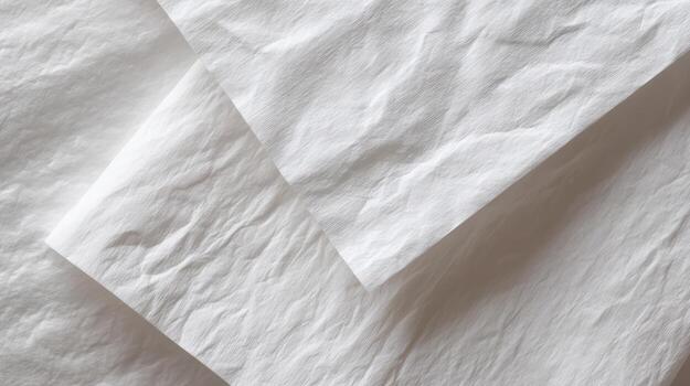 Close-up of Soft White Tissue Paper Showing Texture and Folds in a Neutral Background photo