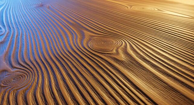 Detailed Wooden Surface with Knots and Grain, Showing Warm and Cool Light Accents for Texture Design photo