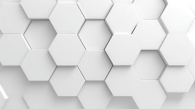 Abstract White Hexagonal Pattern Background Modern Minimalist Design for Creative Projects and Technological Concepts photo