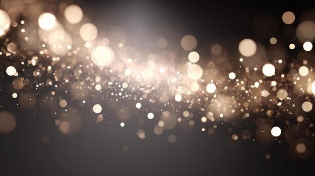 Elegant golden bokeh overlay background with sparkling light effects for festive designs and advertising photo