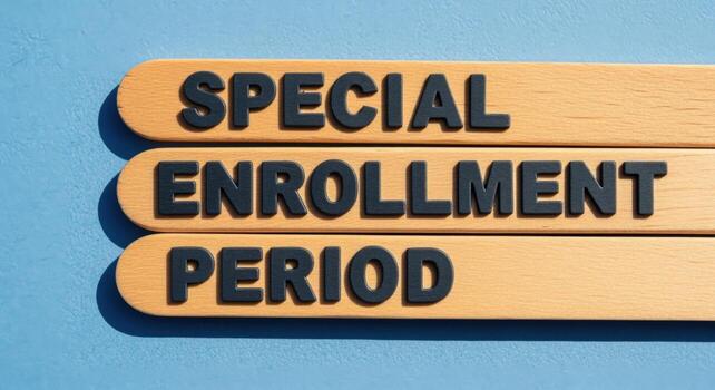 Special Enrollment Period Message on Wooden Sticks for Important Deadlines and Program Opportunities photo