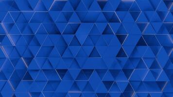 blu triangoli rotante la creazione di geometrico modello sfondo video