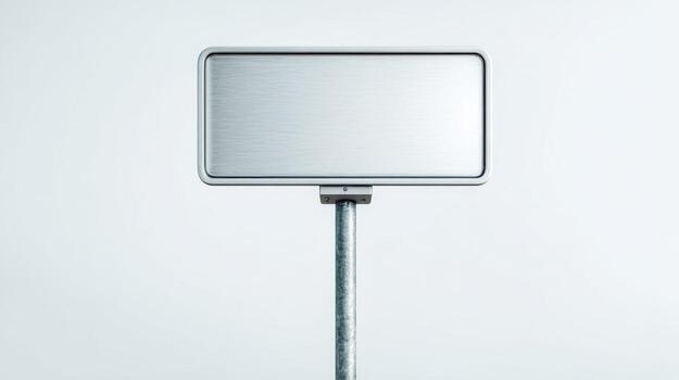 Blank Signpost Isolated on White Background, Ideal for Custom Messages and Directional Information photo