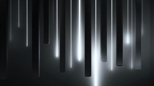 Abstract Neon Light Installation on a Dark Background, Ideal for Technology or Futuristic Concepts photo