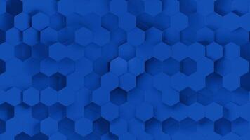 blu esagonale superficie delicatamente in movimento nel un' senza soluzione di continuità ciclo continuo video