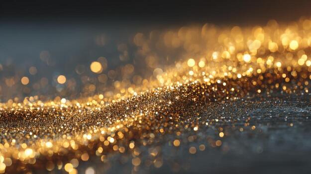 Abstract Gold Glitter Texture Background with Bokeh Effect for Festive and Luxury Design photo