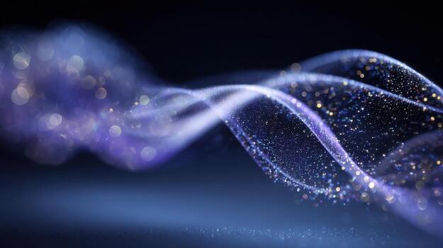 Abstract Digital Waveform with Glowing Particles Flowing in a Curving Pattern, Representing Technology and Innovation photo