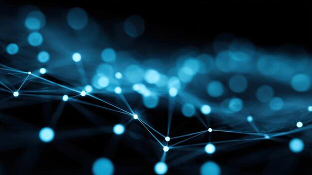 Abstract Network Connection Background with Glowing Nodes, Perfect for Technology, Science, and Data Visualizations photo