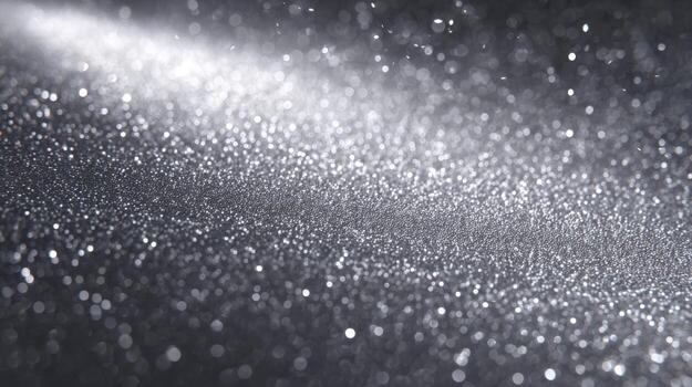 Silver Glittering Texture Background with Bokeh Effect, Perfect for Festive Designs and Celebratory Occasions photo