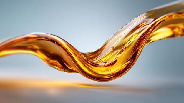 Golden Liquid Flow Abstract Viscous Fluid Motion for Industrial and Product Visualization Concepts photo
