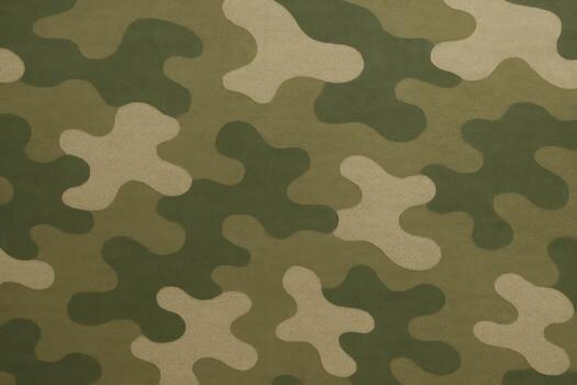Military Camouflage Seamless Pattern Texture Background in Shades of Green and Brown for Textile Design photo