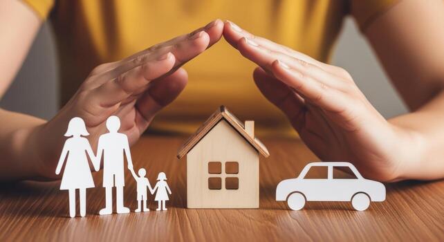 Protecting Family, Home, and Auto A Symbol of Security and Insurance Coverage for Peace of Mind photo