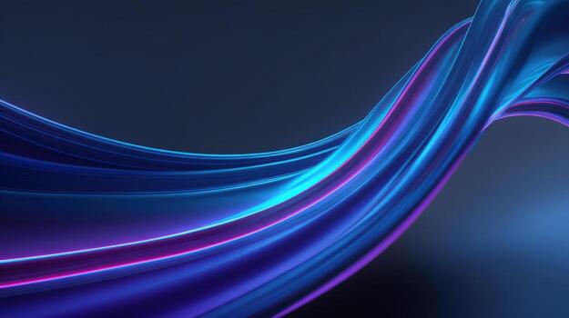 Dynamic Abstract Wave Background with Flowing Blue and Purple Light Streaks for Modern Design Projects photo