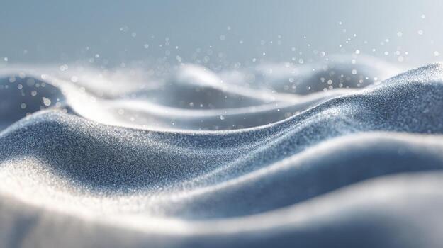 Abstract Snow Dunes Background with Sparkling Particles, Winter Landscape Concept for Graphic Design photo
