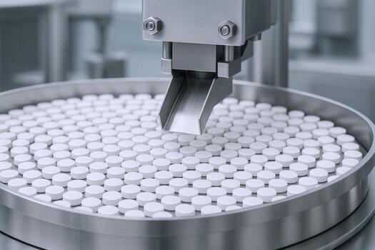 Automated Pharmaceutical Production Pill Dispensing System for Efficient and Precise Manufacturing in Cleanroom Environment photo