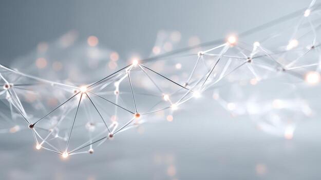 Abstract Technology Network Connection Background with Glowing Nodes, Perfect for Science, Communications and Innovation Concepts photo