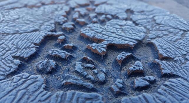 Close-Up Shot of Cracked Ground, Abstract Surface Texture with Rough and Uneven Detail for Backgrounds photo