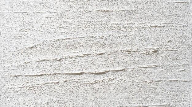 White Stucco Wall Texture Background with Horizontal Pattern, Neutral Surface for Architecture or Interior Design photo