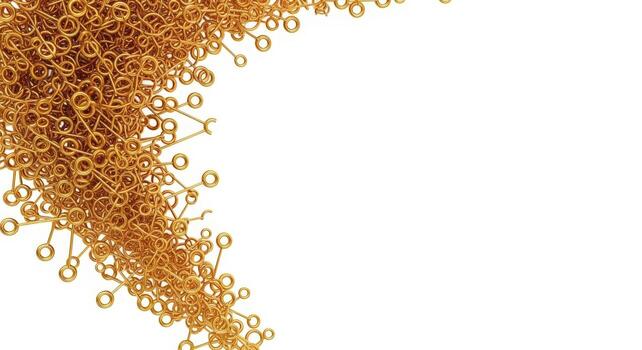 Golden Abstract Network Background with Interconnected Elements for Modern Design and Technology Concepts photo