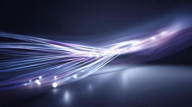 Abstract Light Streaks on Dark Background Modern Technology and Futuristic Concepts Visual photo