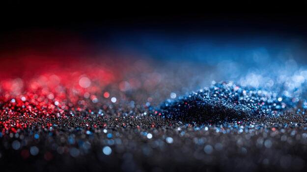 Abstract Glitter Texture Background with Red and Blue Tones for Festive Designs and Celebratory Projects photo