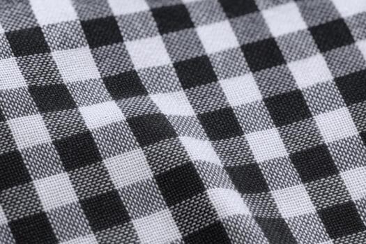 Monochrome Gingham Fabric Close-up Timeless Checkered Pattern Texture for Fashion, Design, and Textile Applications photo