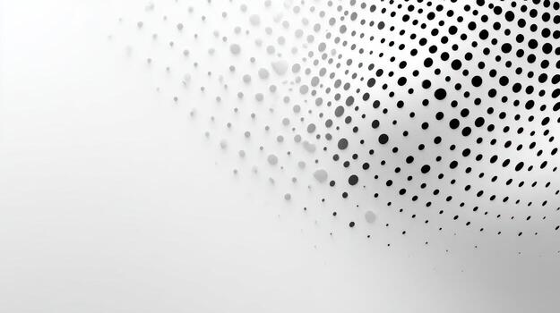 Abstract Dotted Pattern Background with Gradient Effect, Seamless Transition from White to Black, Modern Design photo