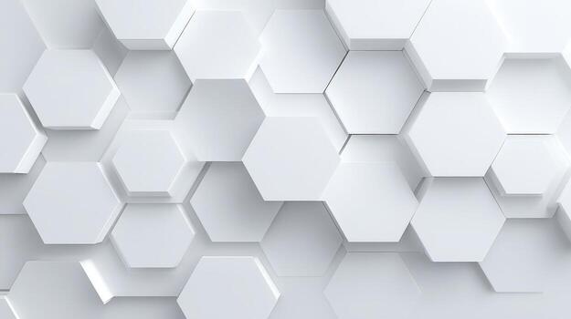 Abstract White Hexagon Background Modern Geometric Texture for Corporate Design and Technology Presentation photo