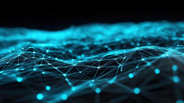 Abstract Digital Connection Points and Lines Forming a Network, Representing Technology, Communication, and Innovation photo