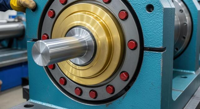 Hydraulic Cylinder Component Assembly Detailed View of Machined Parts and Engineering Precision photo