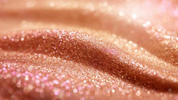 Rose Gold Glittering Texture Background Luxurious, Elegant, and Shimmering Fabric for Festive Designs and Celebratory Concepts photo