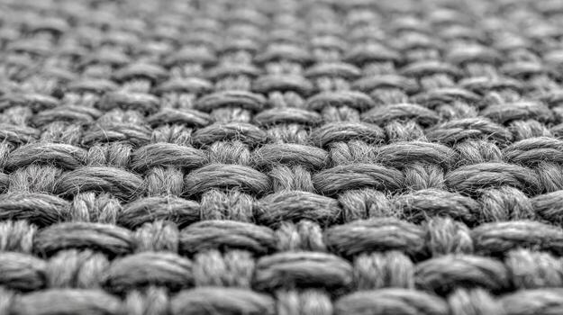 Monochrome Close-Up of Textile Weave Detailed Texture and Neutral Color for Design Resources photo
