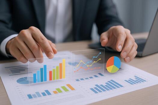 Analyzing Business Data and Financial Growth with Graphs and Charts for Strategic Decision-Making and Investment Strategies photo