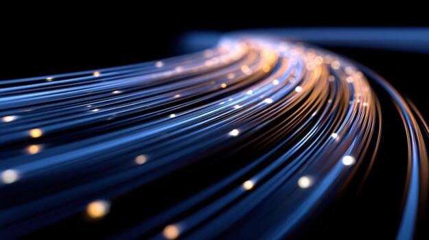 fibra óptico cables transmisión datos alta velocidad conectividad y moderno red infraestructura resumen ilustración foto