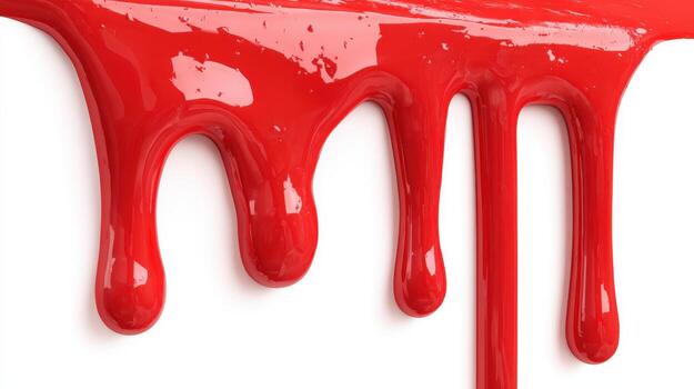 Vibrant Red Paint Dripping Down, Creating Artistic and Bold Visual Texture, Perfect for Creative Projects photo