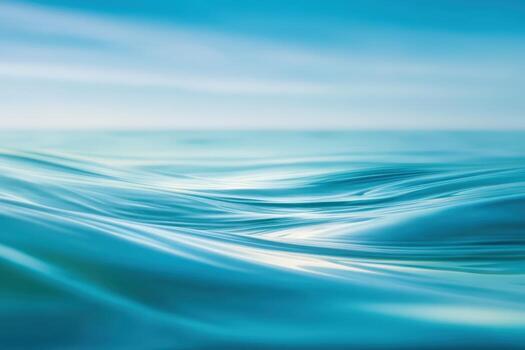 Serene Ocean Surface with Gentle Waves and Calm Blue Water for Relaxing Backgrounds photo