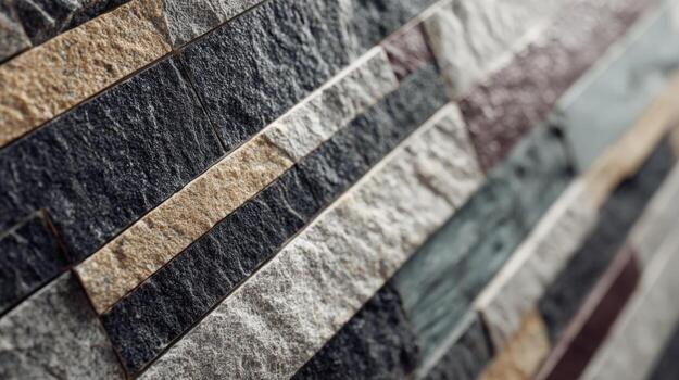 Textured Stone Cladding with Varied Colors and Patterns for Interior and Exterior Design Applications photo