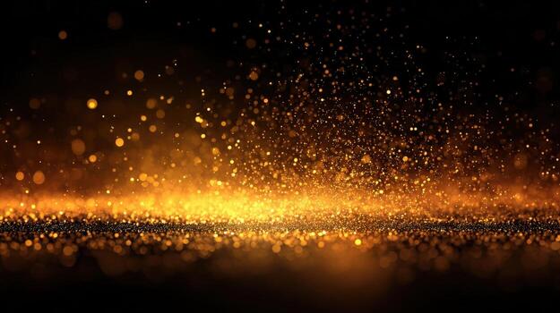 Abstract Golden Glittering Particle Background Festive, Luxurious, and Dynamic Design Element for Celebrations photo
