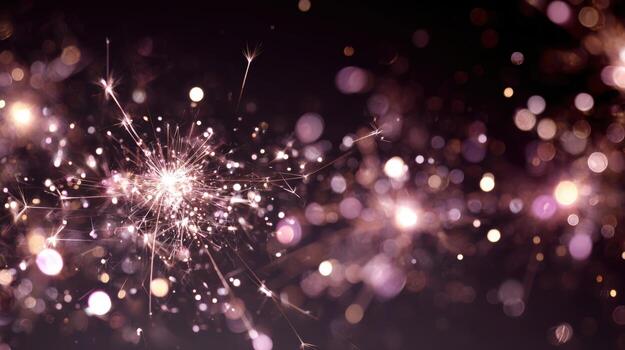 Festive Sparkler Lights Background Celebration and Joyful Holiday Magic for Graphic Design and Event Promotion photo