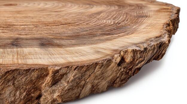 Close-up of a Wood Slice Rustic Texture and Natural Beauty for Backgrounds and Design Elements photo