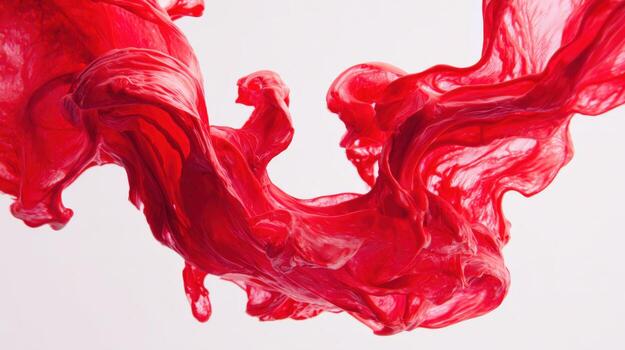 Dynamic Red Fabric in Motion Abstract Flowing Design for Fashion, Art, and Creative Projects photo