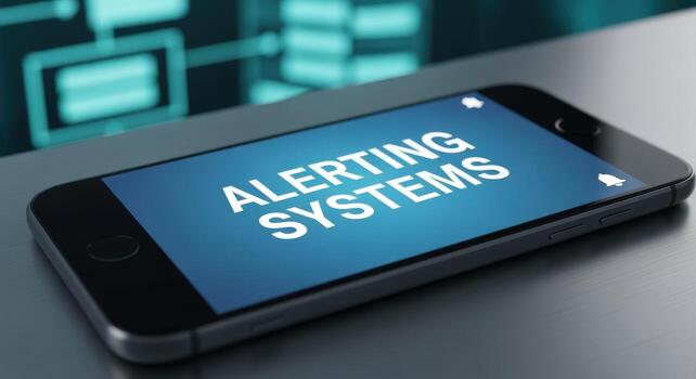 Alerting Systems Displayed on a Mobile Device, Signifying Modern Communication and Technology Reliance for Notifications photo