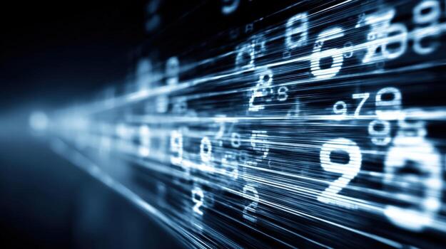 dinámica datos corriente visualización resumen numérico código fluido con digital información y tecnológico avance foto