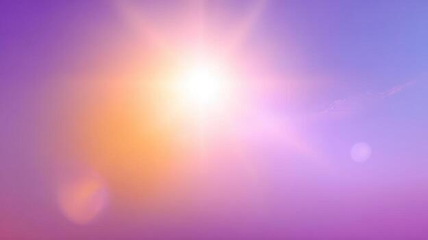 Vibrant Sunrise with Lens Flare Effect Abstract Sky Background with Luminous Sun and Colorful Gradient photo