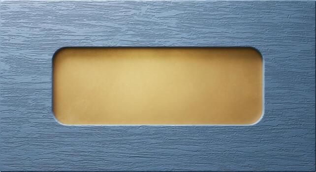 Textured Blue Frame with Gold Center Rectangular Insert for Design Mockups and Product Displays photo